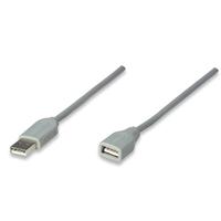 CABLE USB,MANHATTAN,317238, EXTENSION 3.0M, GRIS