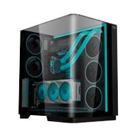 GABINETE GAMER BALAM RUSH TANK EXPERT CURVE 7800 / MEDIA TORRE / ATX/MICRO ATX- MINI ITX / VENTILADORES ARGB Y TIRAS LED / PANEL CURVO DE CRISTAL TEMPLADO / NEGRO / BR-941556