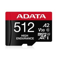 MEMORIA ADATA MICRO SDXC/SDHC 512GB UHS-I VIDEOVIGILANCIA 24/7 100MB/85MB 4K CLASE 10 U3 V30 A2 C/ADAPTADOR AUSDX512GUI3V30SHA2-RA1