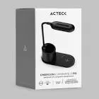 CARGADOR  ACTECK ENERGON LUMIMATE CI711 / INALAMBRICO QI / 15 W / APPLE - SAMSUNG / QI / 1 DISPOSITIVO / INCLUYE LAMPARA /  NEGRO / AC-937184