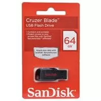 MEMORIA SANDISK 64GB USB 2.0 CRUZER BLADE Z50 NEGRO C/ROJO SDCZ50-064G-B35